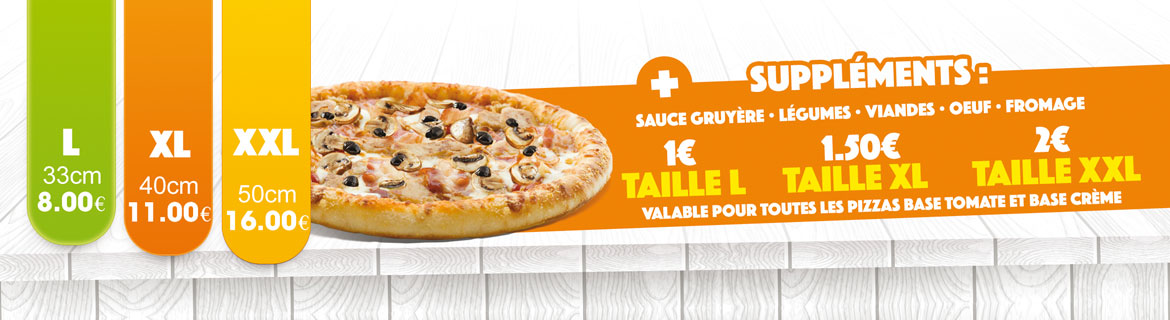 Nos pizzas